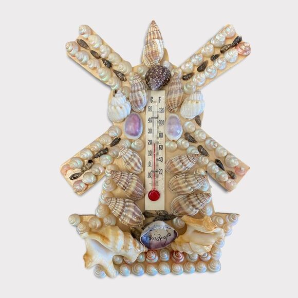 Vintage | 3/$15 Seashell Windmill Thermometer - Picture 1 of 3